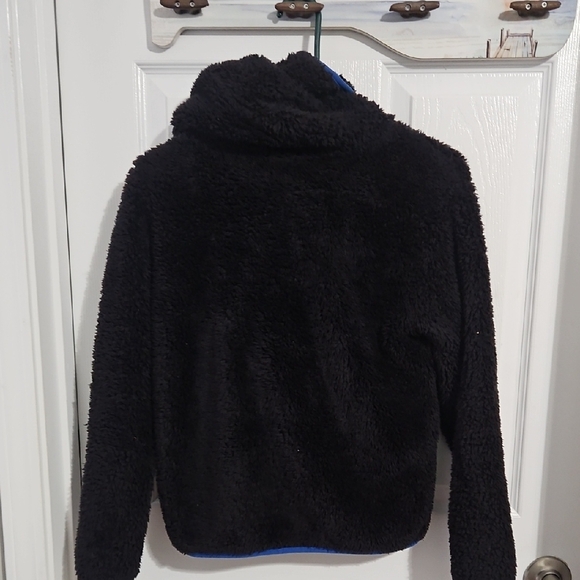 Eddie Bauer Black Fleece Jacket with Blue Zipper M 10/12 - Picture 5 of 7